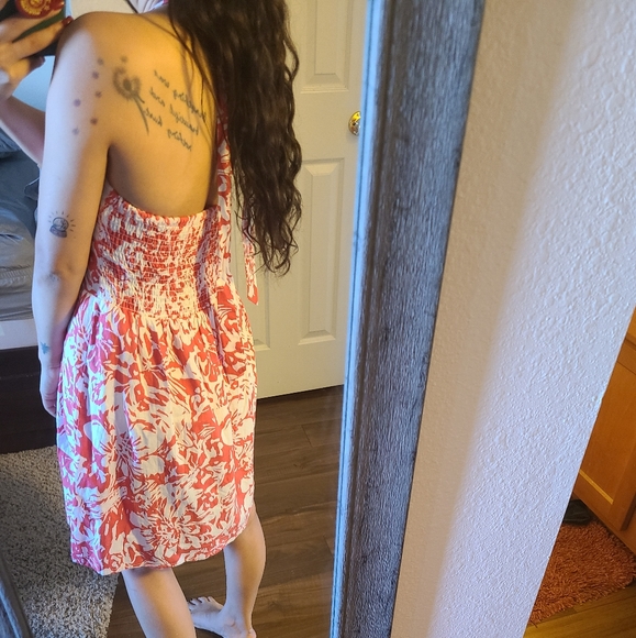 1950's baby doll hawaiian print halter dress - Picture 4 of 11